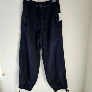 Forever 21 Womens Cotton Black Cargo Pants NWT Size Medium